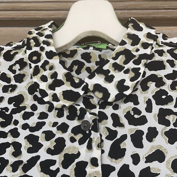 Equipment Femme Silk leopard button down blouse shirt size small - Picture 6 of 16